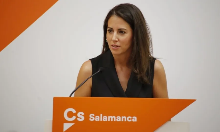 Rueda de prensa de la procuradora de Cs por Salamanca, María Montero
