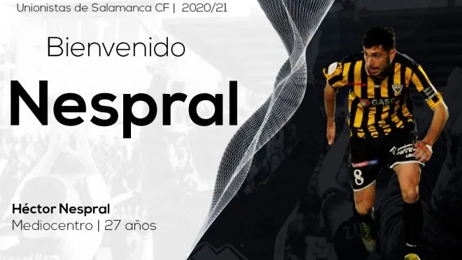 Héctor Nespral, cuarta incorporación del Unionistas de Salamanca CF para la campaña 2020-21