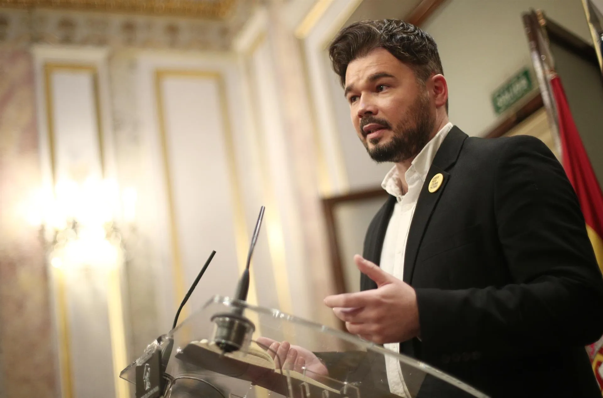 El portavoz de ERC en el Congreso, Gabriel Rufián