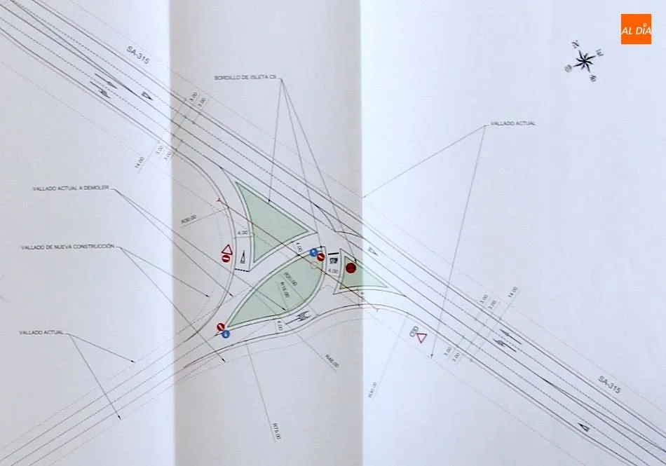 Acceso al polígono agroalimentario desde la SA-315
