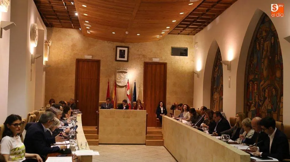 Imagen de un Pleno en el Ayuntamiento de Salamanca. Archivo