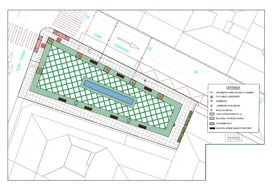 El Ayuntamiento mejora la accesibilidad de la plaza entre las calles Velázquez y Toledo 