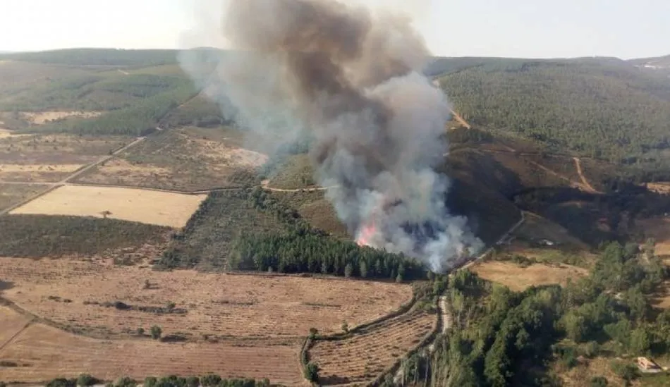 Imagen aérea del segundo incendio en Serradilla del Llano - Naturaleza CyL