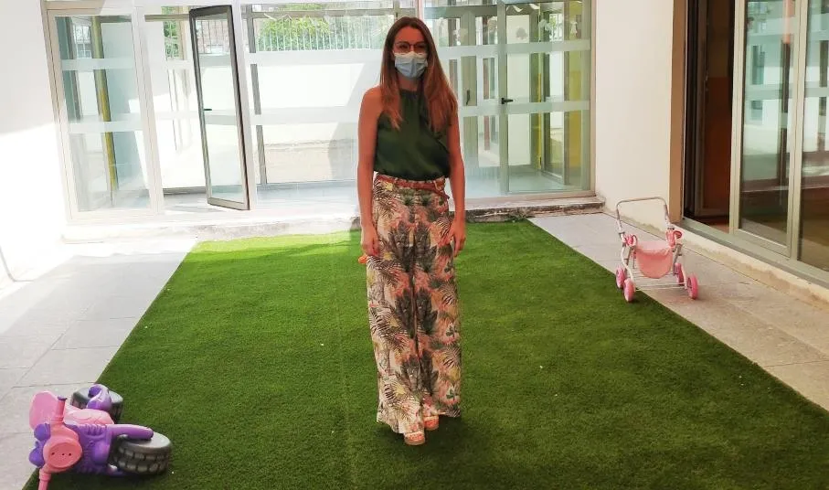 Visita de la concejal, Marta Labrador, al centro infantil de Santa Marta