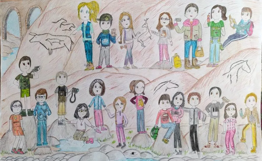 La muestra refleja cómo perciben los niños europeos de hoy día el primer arte de Europa, el arte rupestre