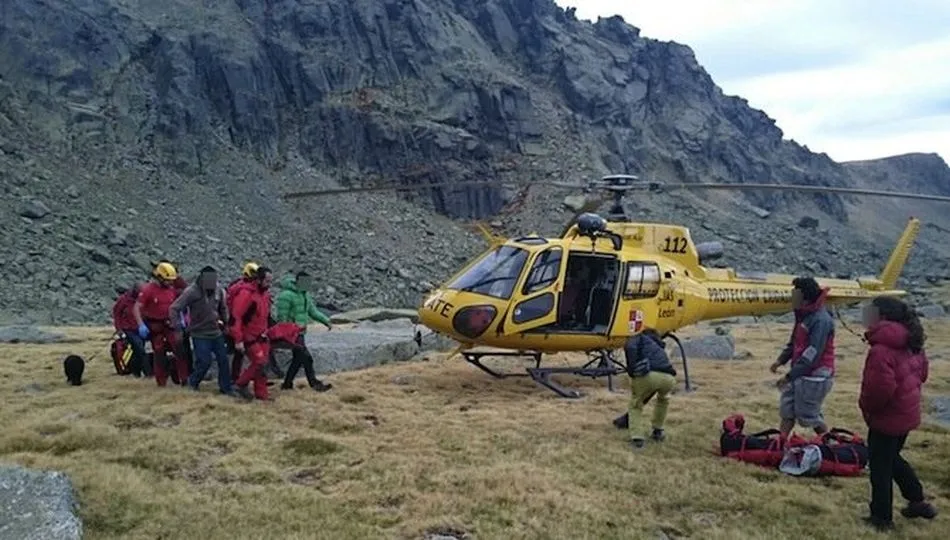 Intervención del Grupo de Rescate y Salvamento de la Junta de Castilla y León