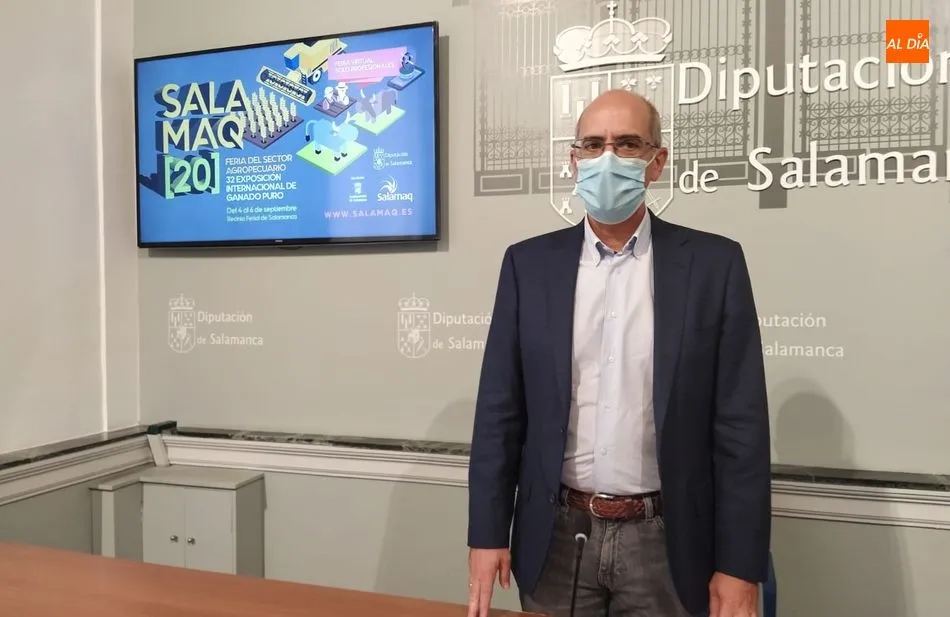 El presidente de la Diputación, Javier Iglesias, en rueda de prensa este miércoles | Foto: C.G.