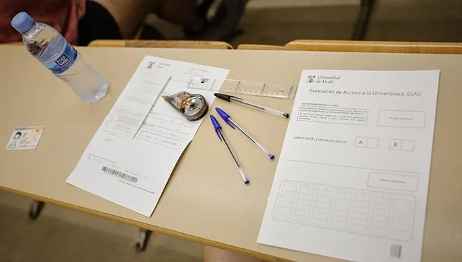 Vista de un pupitre. EP