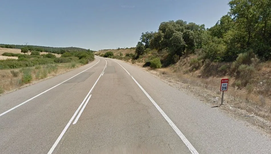 Kilómetro 316 de la N-620 en las inmedicaciones de Ciudad Rodrigo