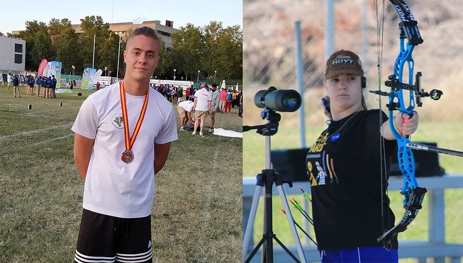 Los arqueros salmantinos Daniel García y Laura Gómez