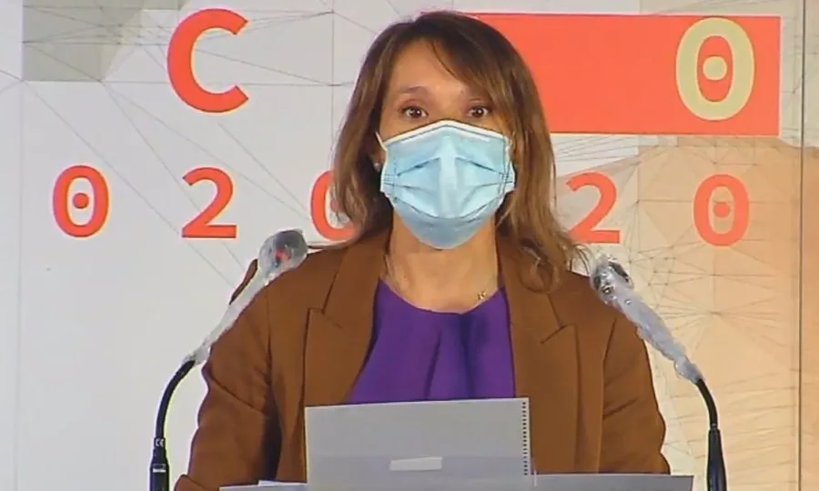 La consejera de Educación, Rocío Lucas, comparece para presentar el curso 2020-2021. Foto JCYLTV