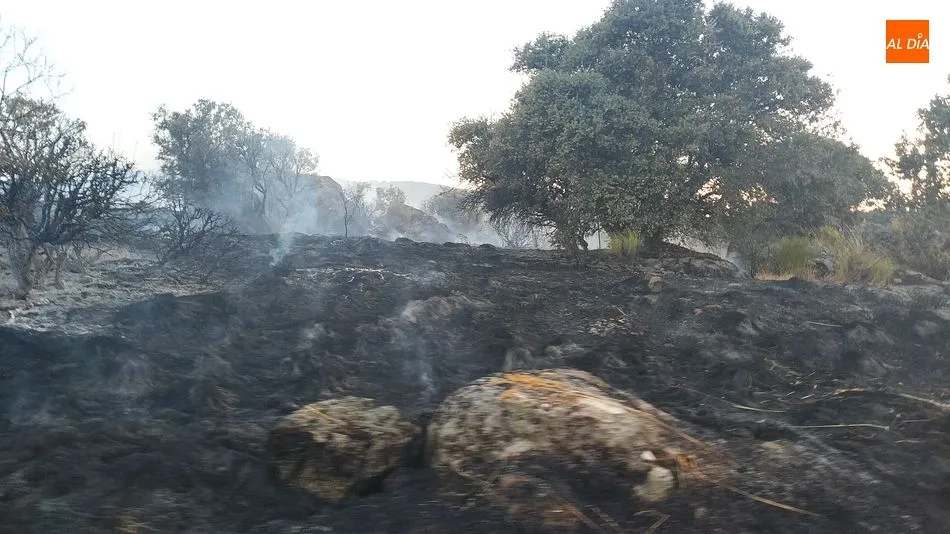 Incendio del Guijo tras ser controlado por los bomberos - Fotos: Kiko Robles