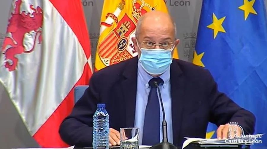 Francisco Igea, vicepresidente, portavoz y consejero de Transparencia, Ordenación del Territorio y Acción Exterior, en la rueda de prensa de este jueves