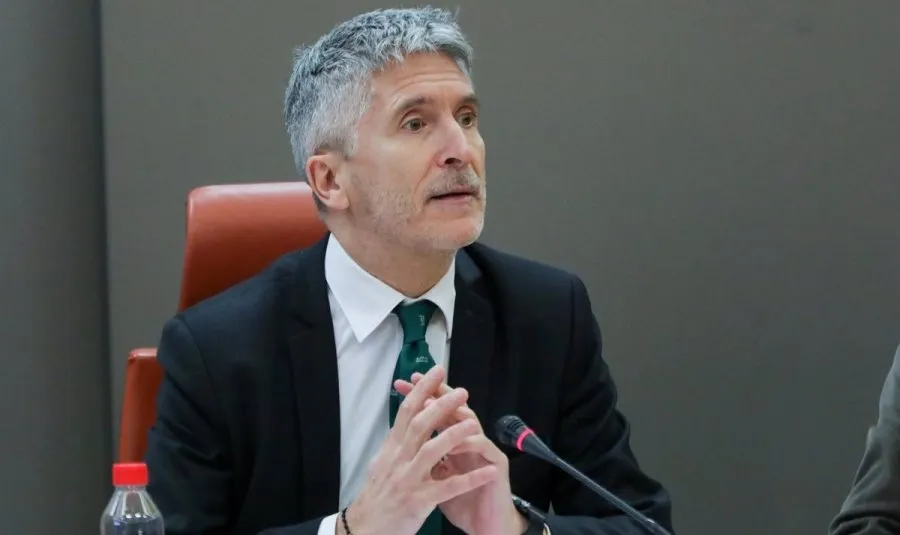 El ministro del Interior, Fernando Grande-Marlaska, en una rueda de prensa. Foto EP