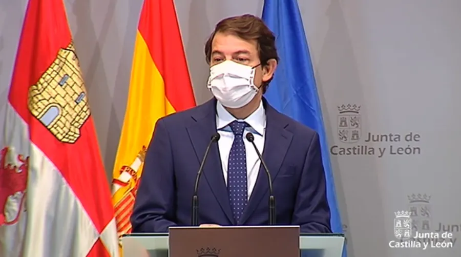 Rueda de prensa del presidente de la Junta de Castilla y León, Alfonso Fernández Mañueco