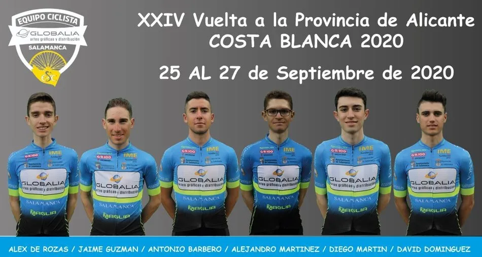 Corredores del Globalia Artes Gráficas que disputarán la Vuelta a la Provincia de Alicante