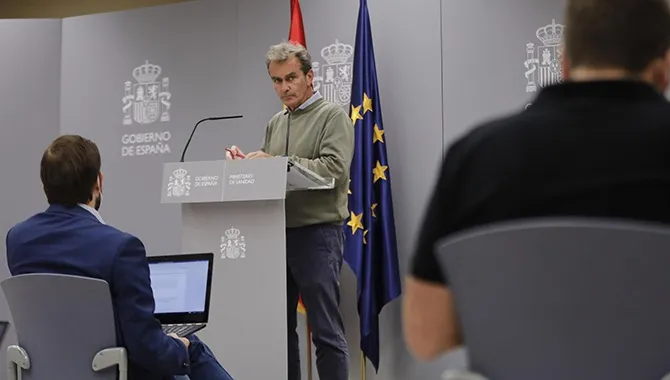 Fernando Simon durante su intervención en rueda de prensa. EP