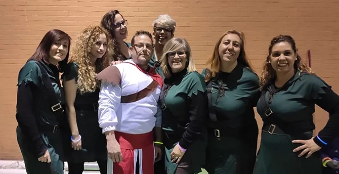 Integrantes de la AMPA del colegio Severiano Montero en Peñaranda en una foto de archivo anterior a la pandemia