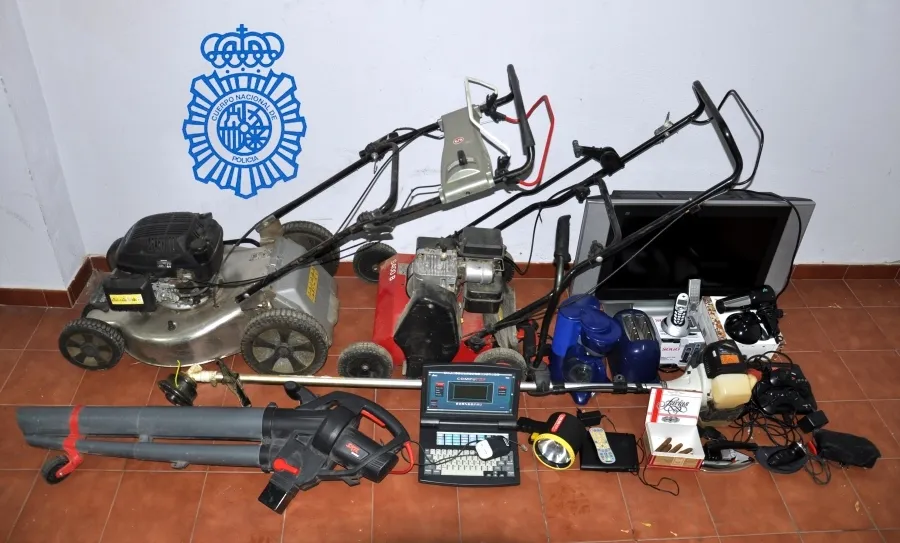 Material intervenido en esta operación