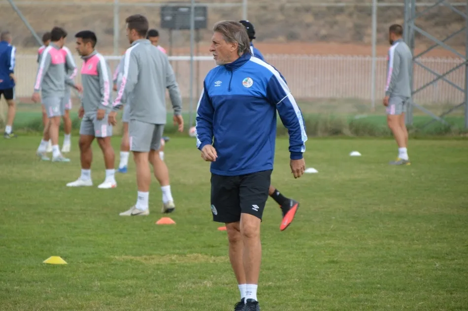Egea, durante un entrenamiento en el Anexo del Helmántico