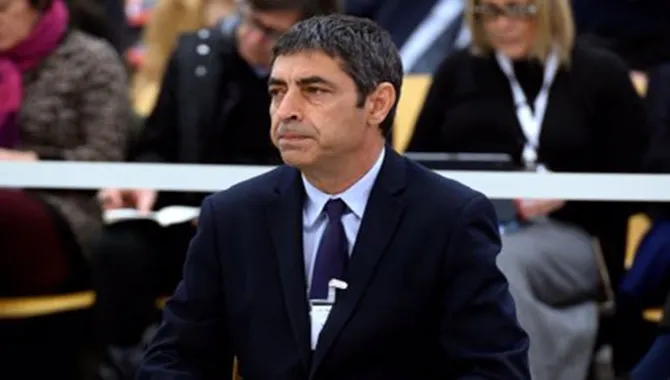 El mayor de los Mossos dEsquadra Josep Lluís Trapero, durante el juicio. EP