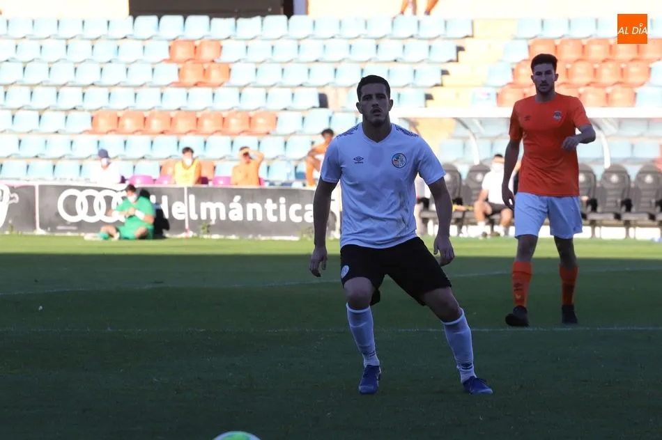 Fran DeLorenzi, en su primer partido con el Salamanca UDS, esta pretemporada