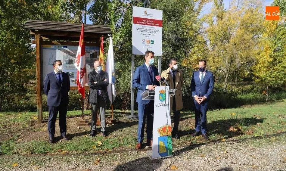 El consejero de la Presidencia, Ángel Ibáñez, hoy en Villamayor / FOTO: LYDIA GONZÁLEZ