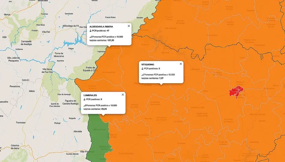 Evolución del coronavirus en Las Arribes en la última semana