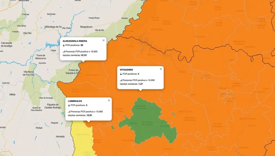La ZBS de Aldeadávila ha descendido de ayer a hoy de 55 a 26 el número de contagiados en los últimos 7 días