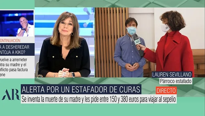 Lauren Sevillano, parroco de Peñaranda, durante su intervención en El Programa de AR
