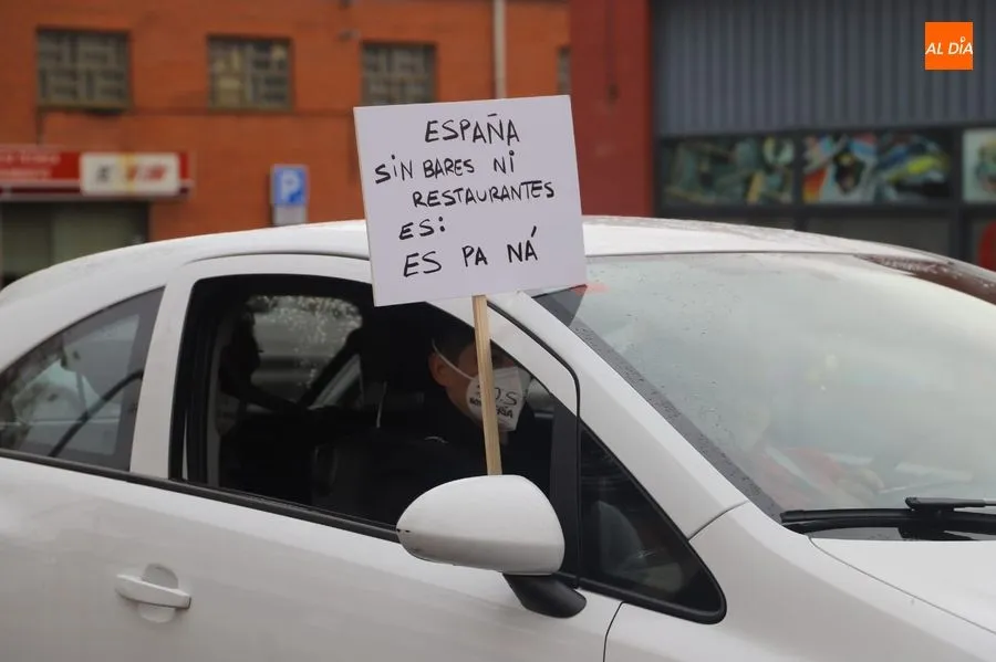 Caravana de hosteleros salmantinos del 28 de octubre. Foto de archivo