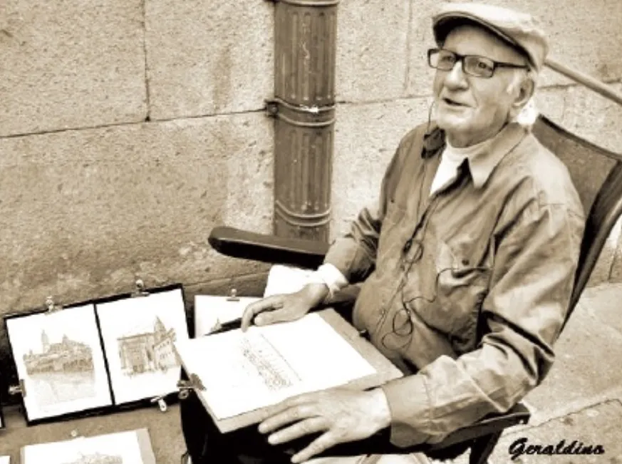 Paco Cuesta, el macoterano que retrató con sus pinceles la Salamanca monumental