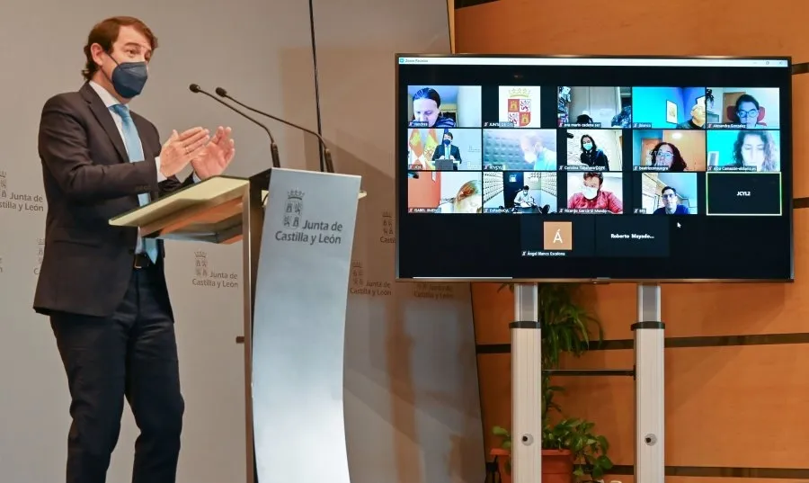 Rueda de prensa del presidente de la Junta de Castilla y León, Alfonso Fernández Mañueco, tras la reunión del Consejo del Diálogo Social