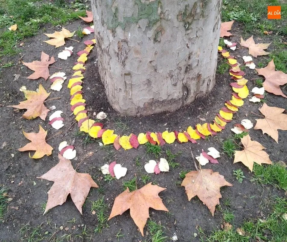 Una de las composiciones artísticas que Gabriel García ha realizado en la Alamedilla