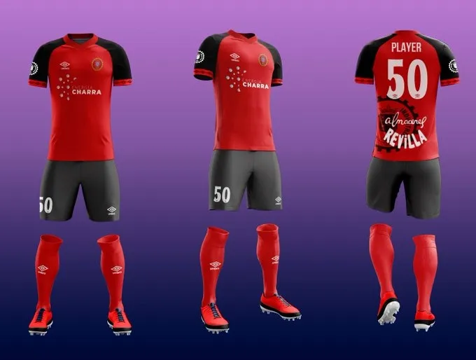 Primera indumentaria del Béjar para este curso / TWITTER