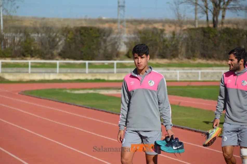 Elías, tras un entrenamiento de esta misma semana con el primer equipo