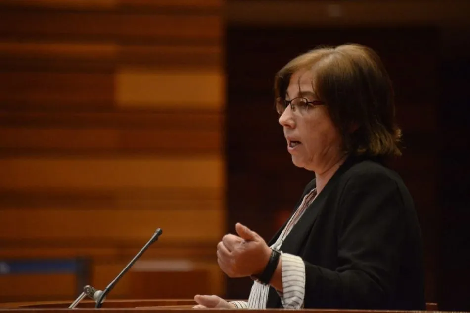Carmen García, procuradora del PSOE por Salamanca, durante su intervención