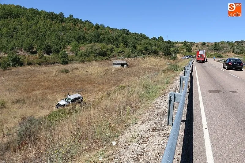 Foto de archivo de un accidente en la SA-314, cerca del puente del río Uces