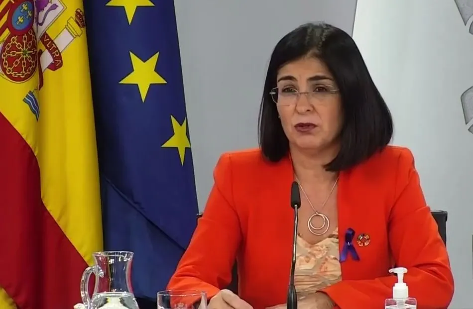 La ministra Carolina Darias, en la rueda de prensa de hoy - Moncloa