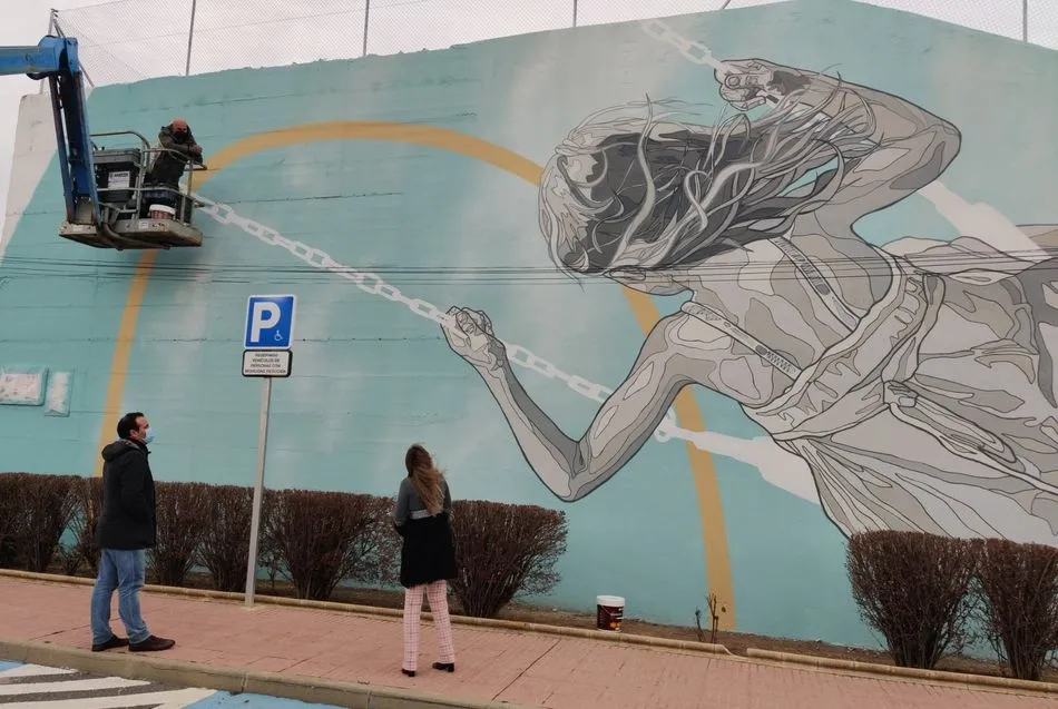 Nuevo mural de gran formato de Santa Marta de Tormes