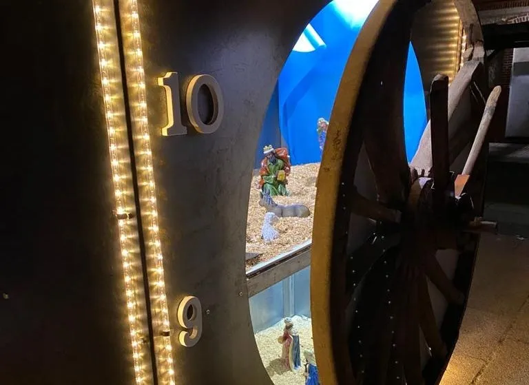 Interior del reloj situado en la Plaza Mayor