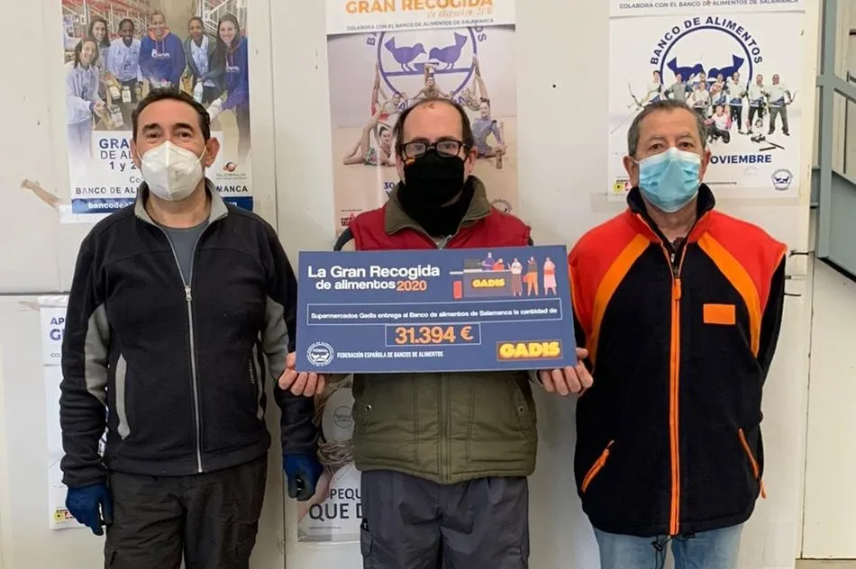 Gadis entrega al Banco de Alimentos de Salamanca más de 31.000 euros donados por sus clientes
