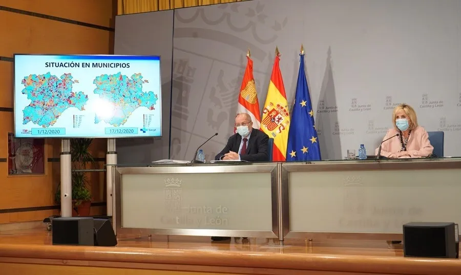 Rueda de prensa del vicepresidente, portavoz y consejero de Transparencia, Ordenación del Territorio y Acción Exterior, Francisco Igea, y la consejera de Sanidad, Verónica Casado