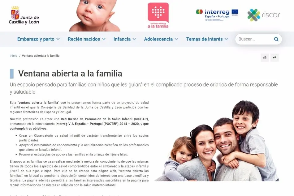 La web de Salud de CyL abre una ventana para ayudar a familias a criar a los niños de forma...
