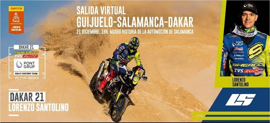 Lorenzo Santolino vivirá mañana su tercera salida virtual para el Dakar