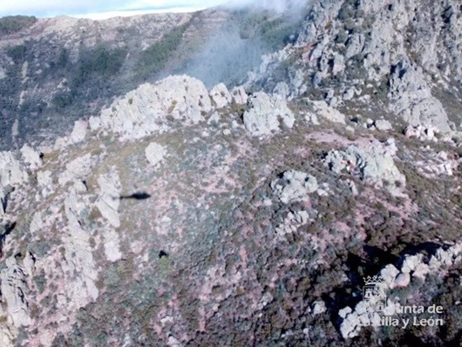 Imagen tomada desde el helicóptero de rescate - Junta de Castilla y León
