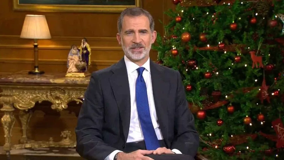 Su Majestad, el Rey Felipe VI, durante el tradicional mensaje - Archivo