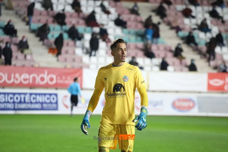 Javi Jiménez, en el Ruta de la Plata, con la camiseta del Salamanca UDS