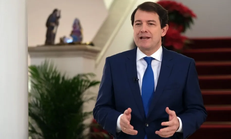 Mensaje de fin de año del presidente de la Junta de Castilla y León, el salmantino Alfonso Fernández Mañueco. Foto JCyL