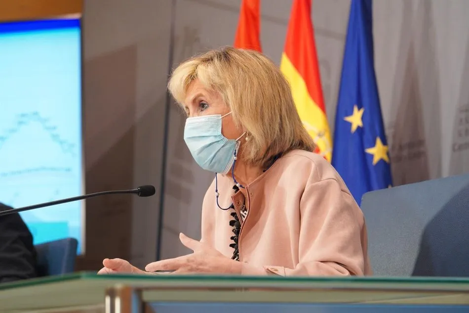 La consejera de Sanidad, Verónica Casado, en una imagen de archivo durante una rueda de prensa. - JCYL